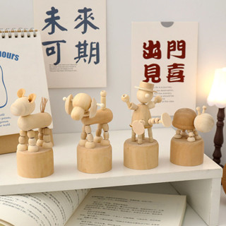 🌸臺灣發貨🌸【30天熱銷1327件】diy手工創意木偶 可動木質 動物木頭人擺件 桌麵裝飾 兒童 小玩具 禮物