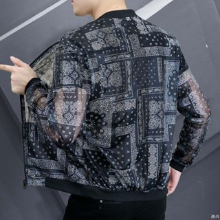 防曬衣 夏季男士外套 衫薄款透氣 防曬服 冰絲 輕薄韓版潮流帥氣夾克男 外套 薄外套 男生外套 防曬 衣 外穿防曬服