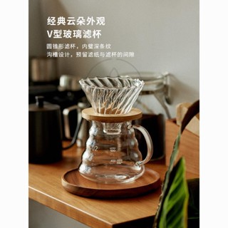 手沖咖啡壺套裝 V60濾杯滴漏 玻璃細口壺 手磨 美式精品家用咖啡壺