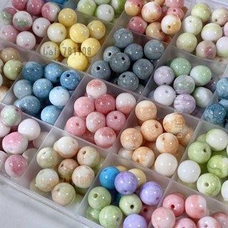 【臺灣出庫】糖果色10mm瓷珠琉璃龍紋珠圓珠玻璃散珠子diy手工製作手串項鍊