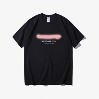 臺灣現貨 100%純棉 210G 粉色綫條 短袖T恤女 短袖上衣 韓版上衣 重磅 oversize 161B