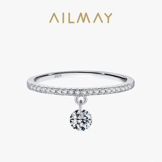 AILMAY✨正品授權✨香港直發S925純銀創意新款排鑽打孔鋯石吊墜戒指女小眾個性食指戒