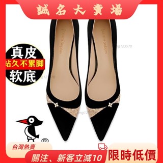 🎇桃園出貨+發票🎉2023春秋真皮羊皮尖頭禮儀走秀高跟鞋百搭工作鞋淺口細跟單鞋zyb