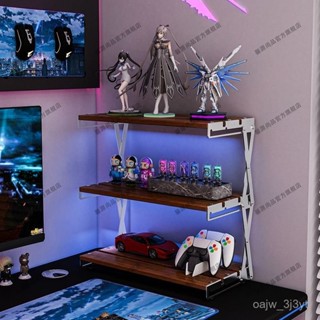 熱銷⭐爆款桌麵置物架電腦桌三層折疊收納架家用書桌多層展示架辦公桌小架子 FNDB