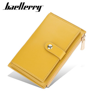 【含稅附發票】BAELLERRY女士錢包韓版薄款多卡位搭扣手拿包時尚中長款拉鏈女包簡約多卡槽大容量皮夾 拉鍊按扣薄短夾