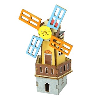 科技手工製作玩具木製太陽能小風車模型小學生科學實驗diy材料包