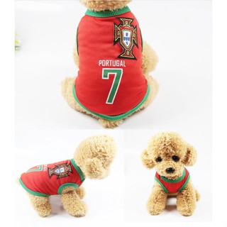 天天|寵物衣服背心足球隊服 中小型狗背心 中型犬 小型犬 小狗衣服 狗衣服 貓衣服 春夏薄款