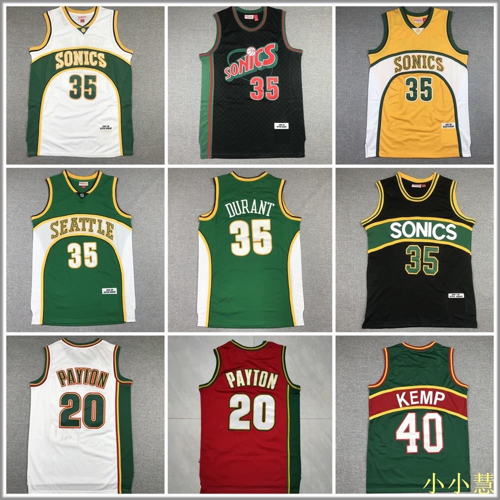 👏小慧雜貨鋪👏復古西雅圖超音速球衣刺繡 Payton Kemp Durant 球衣夏季男式籃球襯衫