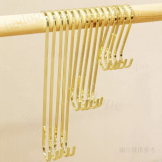 臺灣出貨 金色長S鈎S型掛鈎烤漆s勾子服裝店S鈎掛鈎掛衣鈎子衣服衣架 掛鈎