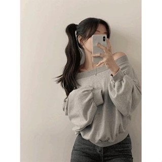 Codibook｜韓國 peachmode 女性風格下垂肩寬鬆短版長袖上衣［預購］長袖上衣 大學T 女裝
