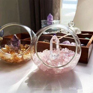 【熱銷免運】天然水晶消磁石凈化碗手鏈吊墜飾品容器收納盒器皿消磁碗白黃紫粉水晶消磁盒 首飾收納盒 消磁盒 手串收納盒 水晶