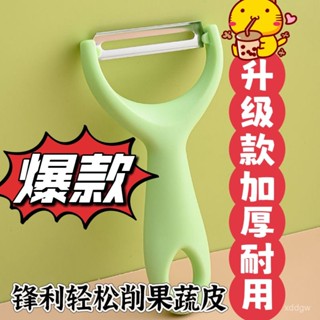 【臺灣出貨】削皮刀 多功能削皮器 雞毛夾 廚房削皮機 加厚鋒利不銹鋼削皮刀家用瓜刨削水果削土豆果蔬便攜式削皮刀 6QHL