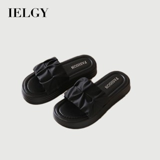 IELGY 拖鞋女露趾純色厚底防滑耐磨柔軟舒適涼鞋