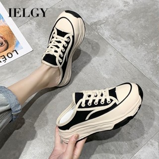 IELGY 韓國老爹鞋女夏季2025新款學生厚底運動鞋休閒增高鞋頭半拖