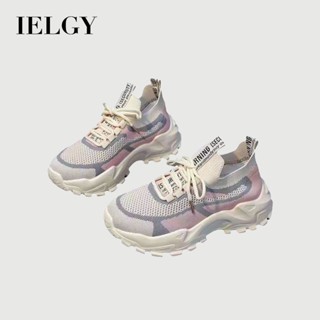 IELGY 新款運動鞋女新款夏季編織網面運動輕便休閒跑步學生6cm