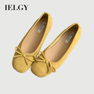 IELGY 夏季多色法式蝴蝶結圓頭芭蕾舞鞋平底溫柔