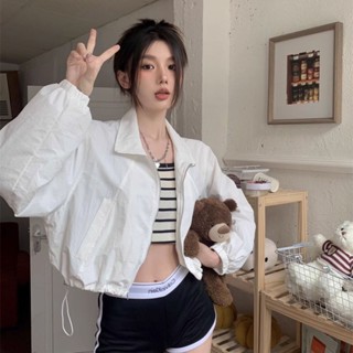 【Carmar】夏季防曬衣女短款外套薄款透氣小個子上衣時尚百搭寬鬆防曬服