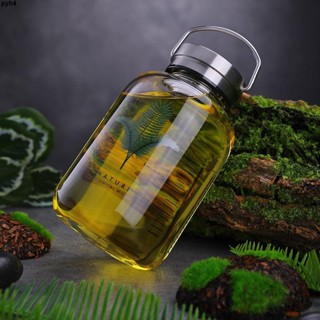 2025新品 水壺 水杯💕【94%好評率】大容量樹葉玻璃杯刻度個性潮流帶濾網杯子耐高溫防爆泡茶運動水杯