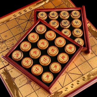 熱銷臺灣 【國心工藝】高檔大號金絲楠木中國象棋套裝 成人實木象棋折疊棋盤生日禮物