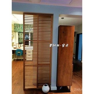 ❈免運 可開發票❈客製化屏風 日式北歐全實木屏風 隔斷客廳原木空格柵 玄關鏤空格柵定製屏風隔斷 客廳進門遮擋玄關隔斷假墻