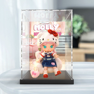 【盒子行動】 適用泡泡瑪特 MOLLY HELLO KITTY 聯名 潮玩專用 亞克力收納展示盒