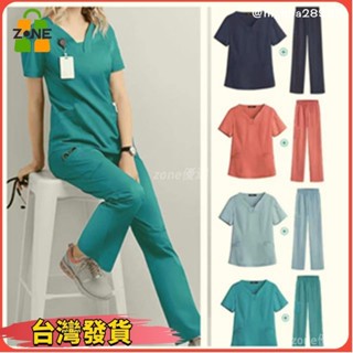 【臺灣出貨】刷手服 女 口腔醫生工作服短袖 藥房洗手衣 新款手術室美容院護士服牙醫工作服 空調衫 超薄透氣1