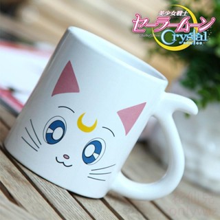 【花仙兒】新品特價動漫周邊 美少女戰士紀念貓咪情侶對杯露娜陶瓷水杯馬克杯子出口 新年禮物 朋友 家居