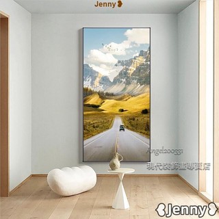 臺灣發貨【免運】Jenny❥北歐裝飾畫 公路 森林 雪山 風景畫 ins 居家裝飾 客廳掛畫 玄關畫 裝飾品 無框畫 框