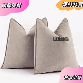 ☘️臺灣出貨☘️奶油風18色加厚雪尼爾 60x60 65x65 45x45 50x50 抱枕大號素色床頭方形腰枕靠墊