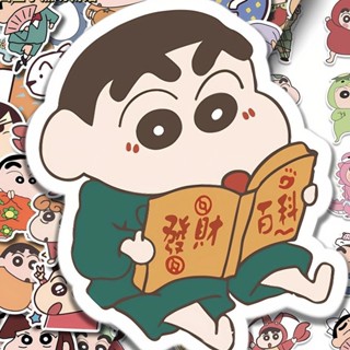 蠟筆小新 100張爆款蠟筆小新可愛卡通貼紙diy手賬裝飾筆記本自粘防水貼畫 動漫周邊 可愛小新