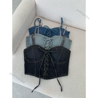 優 熱銷 新款 馬甲牛仔背心｜深藍 淺藍 黑灰（有胸墊） 牛仔馬甲 背心外套 背心胸墊 復古背心 外搭背心 女牛仔背心