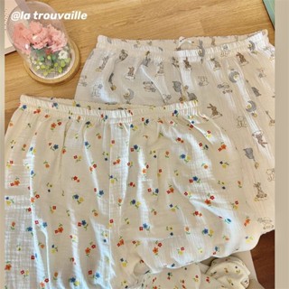 簡單美 日系睡衣 女春季ins卡通可愛甜美學生宿舍秋冬可外穿家居服兩件套 睡衣套裝