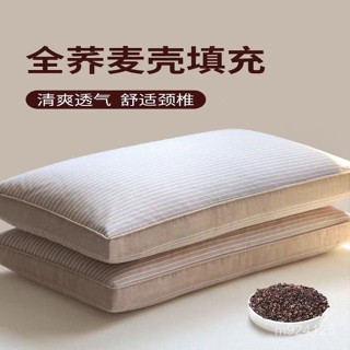 🎁限時下殺 臺灣發貨全棉可水洗枕套蕎麥枕頭家用枕頭不塌陷全蕎麥殼填充抱枕 枕頭套 枕芯 枕芯