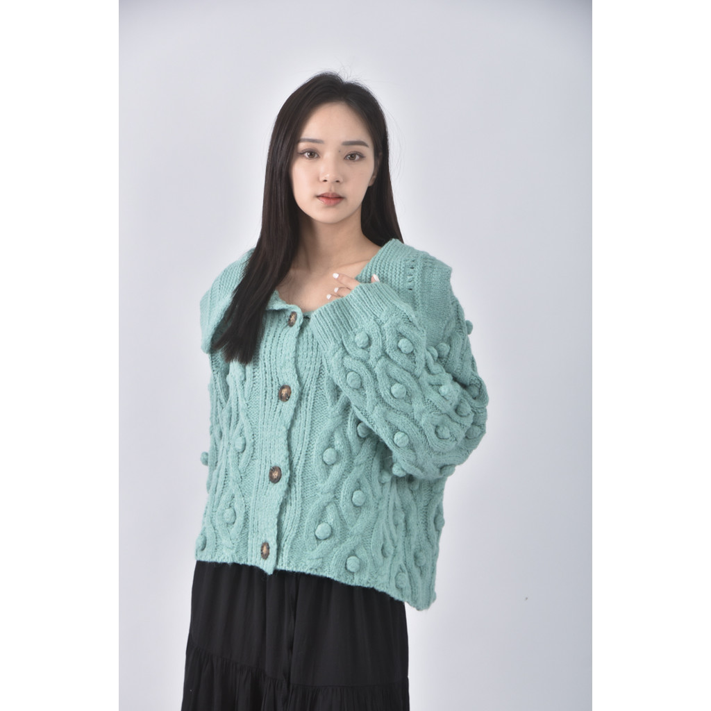 (XL) mercci22圓點綠色外套二手衣