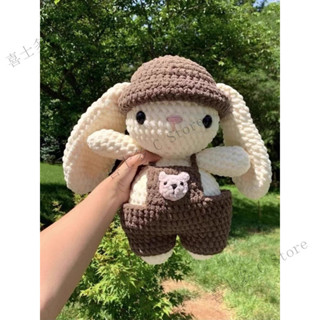 兔子diy 編織材料包 半成品 送鉤針 送教學影片 手工編織 diy材料包 陪伴娃娃 diy禮物 ins風 創意