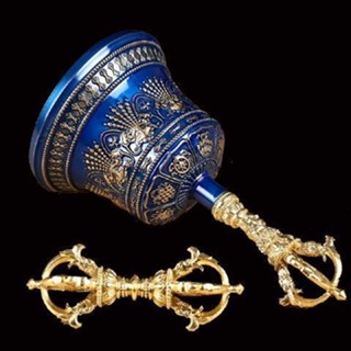 🔥老師推薦🔥 風水器具 逢凶化吉 法器密宗法器純銅鎏金八吉祥五股金剛杵普巴金剛钁景泰藍鈴鐺修行用品