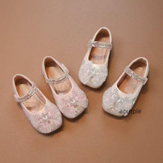 臺灣出貨💖女童公主鞋春秋新款兒童水晶鞋愛莎鞋寶寶小女孩水鑽皮鞋單鞋