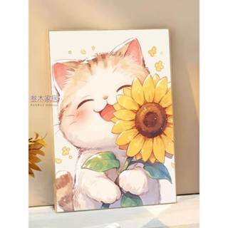 diy手工🌈可愛貓咪鉆石畫2025新款手工diy磚石貼畫十字繡送禮治癒系5d帶框 三木家居