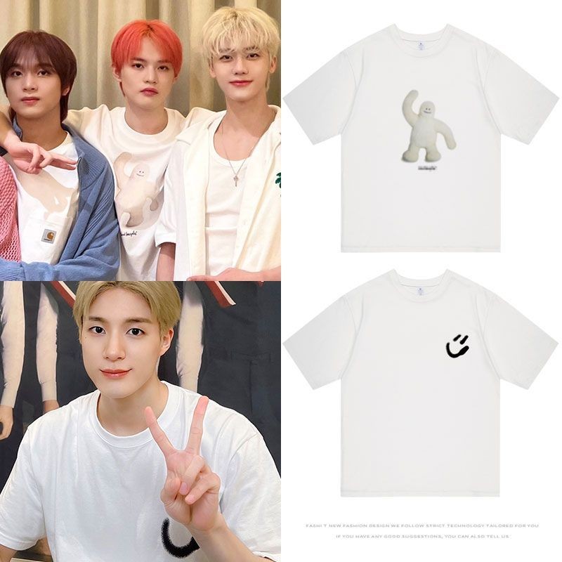 NCT DREAM李帝努JENO鐘辰樂CHENLE同款衣服純棉短袖T恤打底衫夏季