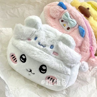 💖桃園出貨💖chiikawa 烏薩奇 毛絨筆袋 卡通可愛日係鉛 筆盒文具 印花鉛筆袋學生大容 多層收納筆袋