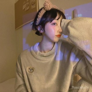 【夢幻女孩賣場】睡衣 居家服 秋冬睡衣 秋冬季保暖加絨加厚新款舒適珊瑚絨睡衣女單件可外穿法蘭絨家居服