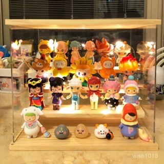 🚀熱銷🔥Labubu 泡泡瑪特展示盒 公仔展示盒 公仔盒 帶隔板階梯 壓克力展示盒 公仔收納盒 盲盒收納盒