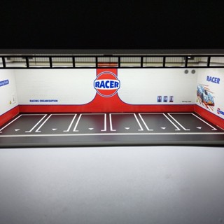 壓克力汽車展廳 模擬場景停車場車位車庫展示櫃兒童玩具小汽車模型停車收納擺件 車模展示盒 場景展示