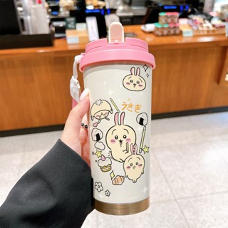 烏薩奇 保溫杯 陶瓷杯 學生女款帶吸管杯 車載水杯 咖啡杯 吉伊卡哇 便攜雙飲杯 兒童水杯 保溫瓶 水壺 水杯 水瓶