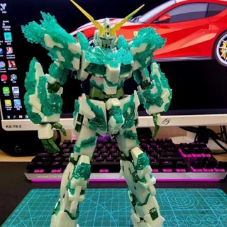 【特價】星動 臺場限定 高達基地 HGUC 結晶獨角獸 1/144 光之結晶 鋼彈拚裝模型