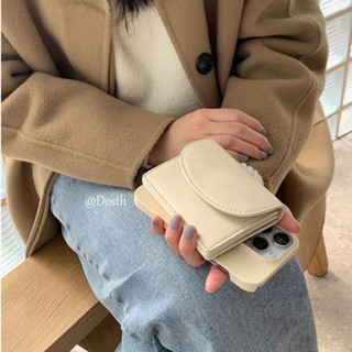 臺灣出貨❣️【店鋪熱銷】韓國ins風短款小卡包便攜小巧純色簡約女生新款pu皮質證件零錢包