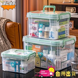 【限時特賣】【熱賣】醫藥箱家庭裝大容量醫療常備應急藥品宿捨收納盒家用急救箱小藥盒1.8