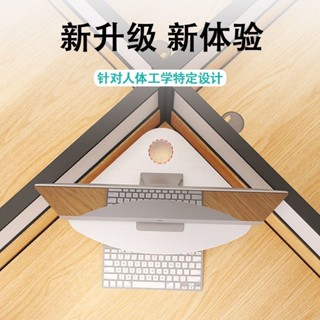 轉角電腦增高架女生工位拐角螢幕收納底座財務室桌子三角區置物架 熒幕墊高架