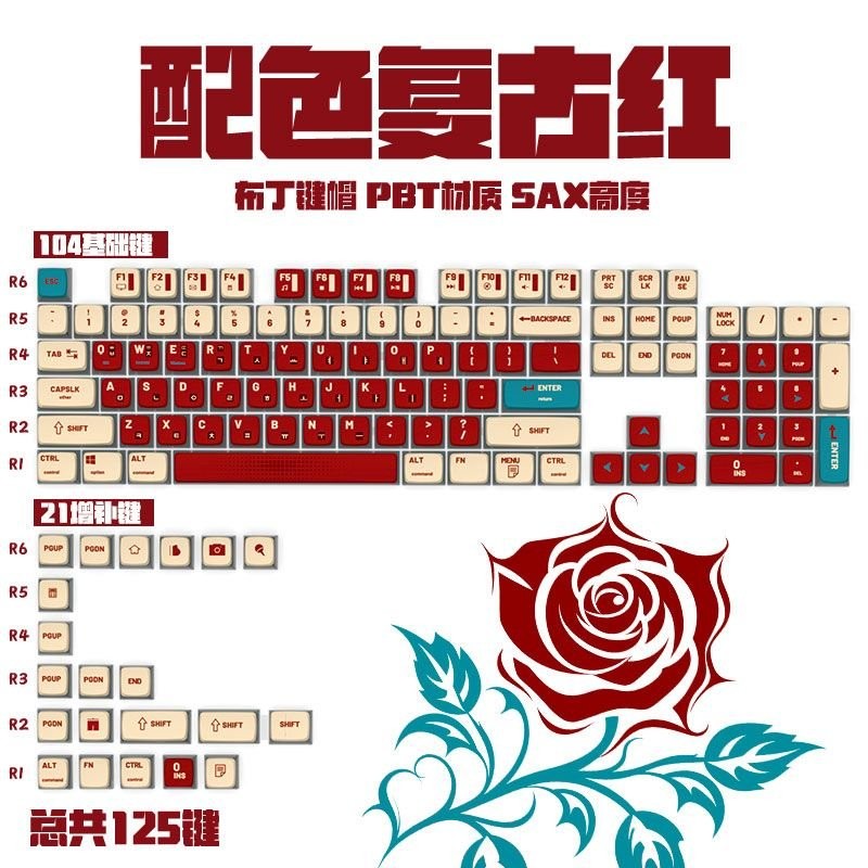 註音鍵帽 高顔值鍵帽簡約必備高階熱陞華透光機械鍵盤專用原創鍵帽高透耐磨