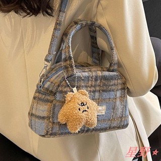 XY ⭐🛍手提包包🌸 手拎包 今年流行包包復古2025可愛斜挎包時尚格子手提包ins洋氣單肩包女 托特包 帆布包 手